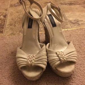 White House Black Market Cloth and Rope Wedges